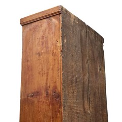 Antique 18th Century Primitive Pine Cupboard Rustic Colonial Storage Cabinet 78″