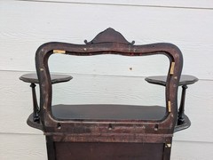 Antique Larkin Art Nouveau Victorian Mahogany Display Shelf Etagere Parlor Stand