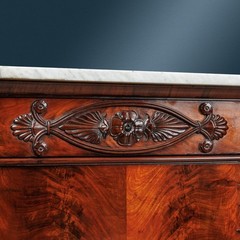 Antique Cupboards Restoration Chestnut Mahogany Marble XIX Century Originals