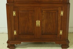 52707EC: HENKEL HARRIS Chippendale Cherry Welford Corner Cabinet