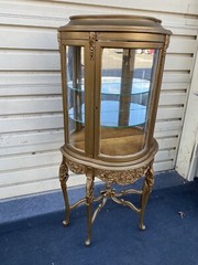 66114 Decorator Gold Louis XV Bow Glass Curio