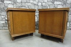Wooden Mid Century Vintage Bedside Cabinets pair Bedside Table Restored