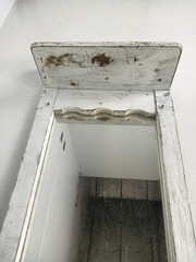 antique wall hanging cabinet medicine comb shaving shelve with mirror hallway ba
