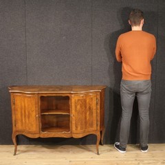 Sideboard walnut wood antique style furniture two doors commode 20th century
