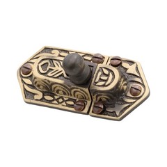 Vintage Style Springing Cupboard Latch with Knob – 3 Finish Choices