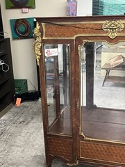 French Ormolu Inlaid Marquetry Vitrine