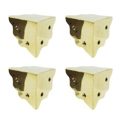 5cm Lot of 4 pcs Solid Brass Vintage 3D Wave Corner Protector Decor Shelf Table