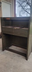 Hamilton Mfg. Co. Vintage Metal Cabinet With Wood Drawers