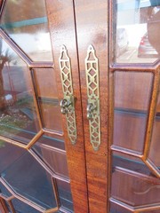 Henredon Chippendale Tall Large Flame Mahogany Display China Cabinet 6470