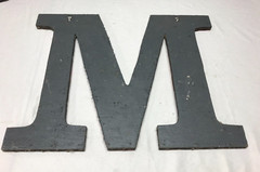 Decorative Salvaged Tin Ceiling 16″ Patchwork Mix Color Metal Letter M 1601-23B