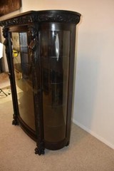 Quarter Sawn Oak Curio Cabinet, R.J. Horner, with Figural Women