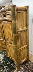 vintage handmade bamboo cabinet 72″ high Sunburst design crown