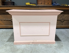 Vintage Store Counter Country Rustic Kitchen Island Desk Pink Antique wood Stand
