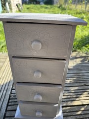 Vintage Style Shabby Painted 4 Drawer Cabinet Chest