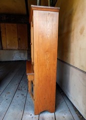 Freight Available- c. 1880 Antique Oak One Piece Wall Cabinet / Cupboard