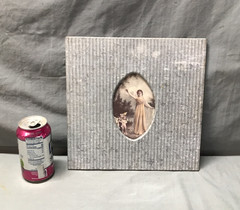 VTG Salvage 4×6 Oval Photo Galvanized Pool Metal Picture Frame Old 1682-25B