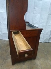 Antique Oak Dry Sink Cupboard Survivor Original Finish 1895 Dovetailed