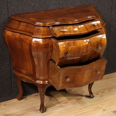 Small Venetian commode in wood furniture inlaid dresser 3 drawers 20th century