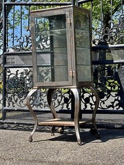 Antique industrial medical dental cabinet