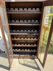 Antique wooden wine cabinet