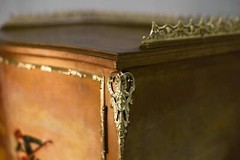 Mid Century French Louis Style Gilded Ormolu Chest
