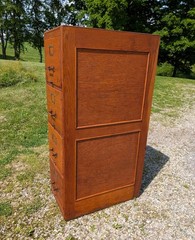Antique Quarter Sawn Oak Front 4 Drawer File Cabinet 1930s Lot 3