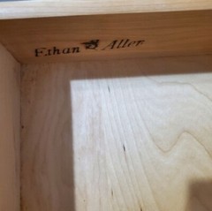 Ethan Allen Nutmeg Maple Wood Vintage Custom Cabinet Dresser Storage Shelf Doors