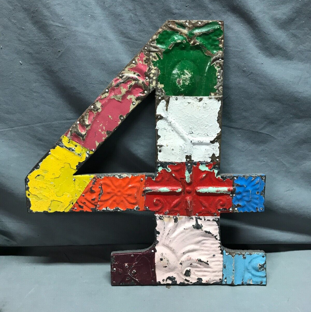Decorative Salvaged Tin Ceiling 16″ Patchwork Mix Color Number 4 Metal 220-25B