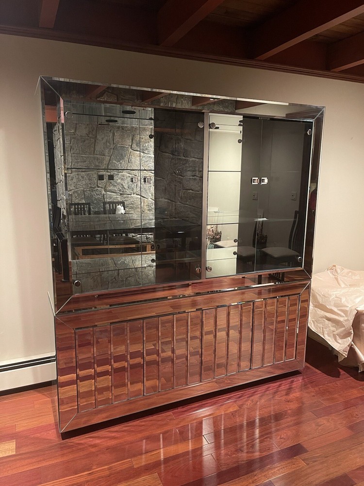Glass Breakfront Beautiful Drawer Display Case Elegant Storage Living Home