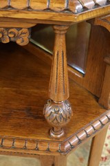 19th Century Oak Victorian Corner Cupboard Corner Cabinet Circa 1880’s