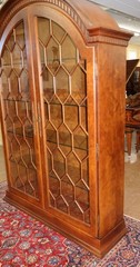 Gorgeous Italian Made Burl Wood China Display Cabinet Attributed to Giemme