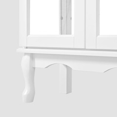 Curio Cabinet Lighted Curio Display Cabinet White (E26 light bulb not included)