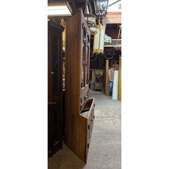 Antique Built-In Cabinet with Glass Display – 84 H x 65”