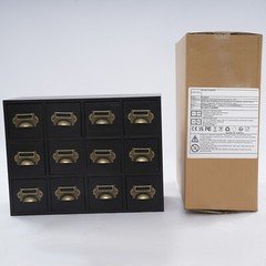 12 Drawers Vintage Tabletop Library Card Catalog Cabinet Storage Box NEW