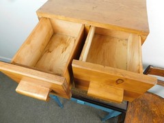 MCM Craftsman Made Danish Modern Wood Mini Chest 3 Drawer Table Top Cabinet HOT!