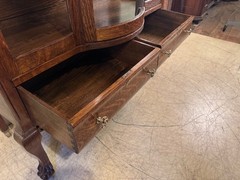 Antique Oak Rectangular Small Curio Cabinet