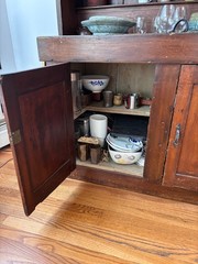 Antique dry sink cabinet, probably 19th c. american