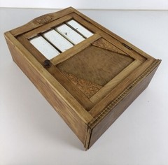 Art Deco Antique medicine Cabinet Apothecary 4 small mirror beveled Glass