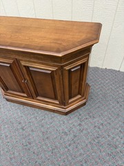 67869 Elegant Cherry Wood Console Cabinet with Paneled Doors