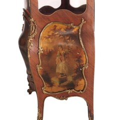 Antique Vernis Martin Decorated Kingwood & Ormolu Bombe Vitrine c1900