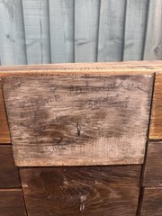 Large Antique Scratch Built Workshop Bank Of Drawers Industrial Cabinet c1900
