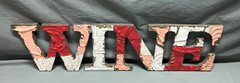 Decorative Salvaged Tin Ceiling 8×29 Patchwork Mix Color Metal WINE Sign 17-26B