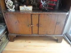 Antique Primitive China Cabinet Closet Cupboard Hutch Bookcase