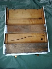 Antique Wood Shaw-Walker Horizontal 3 Drawer File Card Catalog Cabinet