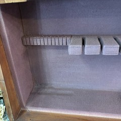 Antique Wood Silverware Wall Storage Cabinet W 2 Drawers Flatware Chest RARE VTG