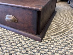 Antique Wooden Cabinet Letter Check File Drawers Industrial Register Desk Cubby