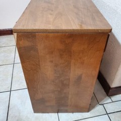 Ethan Allen Nutmeg Maple Wood Vintage Custom Cabinet Dresser Storage Shelf Doors