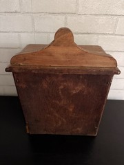 Antique Wood Tabletop Single Drawer Counter Display Cabinet Brass Dovetail Joint