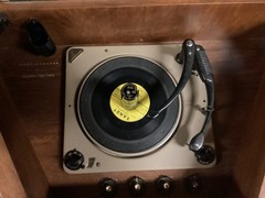 Vintage Wood Working Westinghouse Small Floor Record Player Stereo Cabinet
