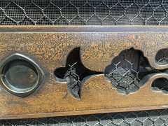 Amazing Antique Asian Bamboo And Black Palm Mizuya-Dansu cabinet